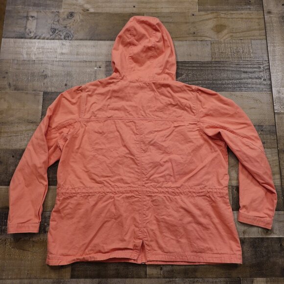 Columbia Witchita Ridge Jacket Women's 2X Coral Utility Hooded Cotton Twill - Picture 9 of 11
